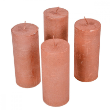  Rusztikus metál henger 50x120mm rosegold 4db/csom (db ár) gyertya