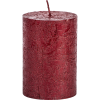  Rusztukus szatén törzsgyertya 100 mm magas bordó színben