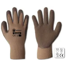  RWG10 Kesztyű, latex, barna GRIZZLY latex 10 24 pár/kart. védőkesztyű