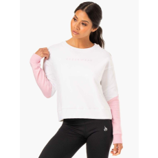 Ryderwear Hybrid Pullover Jumper White Pink