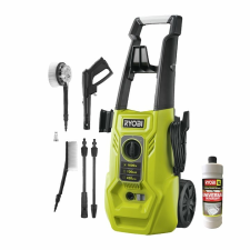 Ryobi RY130PWA-P 130bar önfelszívós magasnyomású mosó fém szivattyúval adapterekkel terasztisztítóval magasnyomású mosó