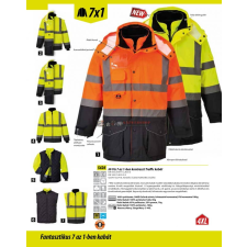  S426 - Hi-Vis 7 az 1-ben kontraszt Traffic kabát láthatósági ruházat