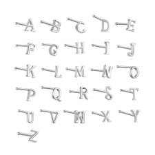  S925 Ezüst Betű Piercing - M egyéb ékszer