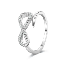  S925 Ezüst Gyűrű Köves Végtelen Jel Kialakítással gyűrű
