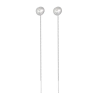  S925 Ezüst Lógós Elegáns Fülbevaló Gyönggyel