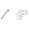 S&amp;G Tűzihorganyzott „T” profilú Földelőrúd kapoccsal "ZT 1,5 T", 1500mm