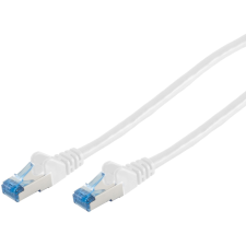 S-Conn S/FTP CAT6a Patch kábel 2m Fehér kábel és adapter