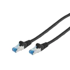 S-Conn S/FTP CAT6a Patch kábel 2m Fekete kábel és adapter
