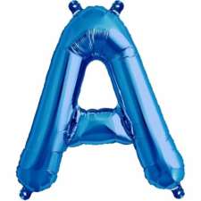 S DEPOT® fólia lufi, kék, A betű alakú, 40 cm party kellék