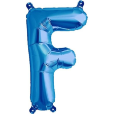 S DEPOT® fólia lufi, kék, F betű alakú, 40 cm party kellék
