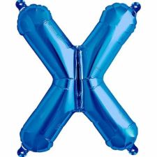 S DEPOT® fólia lufi, kék, X betű alakú, 40 cm party kellék