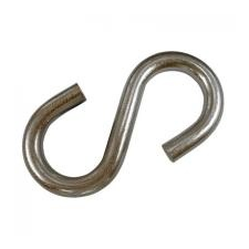  S-horog  d=4 mm horganyzott barkácsolás, csiszolás, rögzítés