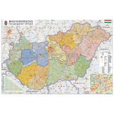 s Magyarország falitérkép St. 200x140 cm nagy méretű papírposzter, Magyarország közigazgatása falitérkép, Magyarország térkép falra 2018 térkép