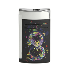 S.T. Dupont MaxiJet sárkány mintás öngyújtó szúrólánggal - fekete és króm öngyújtó