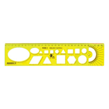  Sablon vonalzó OPTIMA hajlékony sárga 30cm vonalzó
