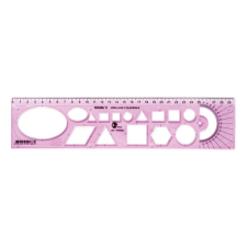  Sablon vonalzó OPTIMA pink 30cm vonalzó