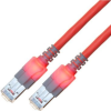 SACON Easylan CS1ORCDCD0030 RJ45 Hálózati kábel, patchkábel CAT 6 S/FTP 3.00 m Piros (átlátszó) Kettős árnyékolás, Halogénmentes, Lángálló 1 db ( )