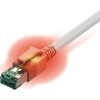 SACON Easylan CS1OWADAD0050 RJ45 Hálózati kábel, patchkábel CAT 6A S/FTP 5 m Fehér LED-del 1 db ( )