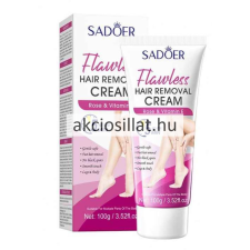 Sadoer Flawless Hair Removal Cream Rose & Vitamin E szőrtelenítő krém 100g szőrtelenítés