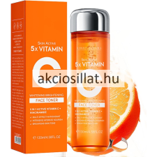 Sadoer Skin Active 5x Vitamin C Face Toner C-vitaminos Arcápoló Tonik 130ml arctisztító