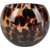  Safari Lodge mécsestartó üveg 9,5 cm x 13 cm átmérő barna