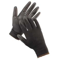 Safety Mv Kft. Kesztyű Safety First tenyérmártott FEKETE "M" (12 pár/karton)