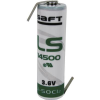 Saft AA lítium ceruzaelem, forrasztható, 3,6V 2600 mAh, forrfüles, 14,5 x 50 mm, Saft LS14500HBG (LS14500HBG)
