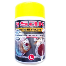 Sak Energy szemcsés díszhaltáp (S l 2-5 cm-es halaknak) 100ml haleledel