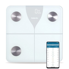 Salente SlimFit, személyi fitness Bluetooth mérleg, fehér mérleg