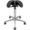 Salli SwingFit nyeregszék Kárpit színe: Szintetikus bőr - krémszürke #7136, Szerkezet: króm + standard bázis, Testmagasság: Közepes (M) - 170 cm-ig