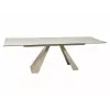  Salvadore Ceramic Bővíthető Étkezőasztal Edzett Üveg Kerámia Travertine Bézs Matt Kasmír