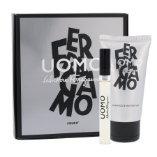 Salvatore Ferragamo Uomo Mini SET: EDT 5ml + tusfürdő gél 50ml kozmetikai ajándékcsomag