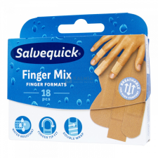 Salvequick Finger mix sebtapasz többféle méretben 18 db gyógyászati segédeszköz