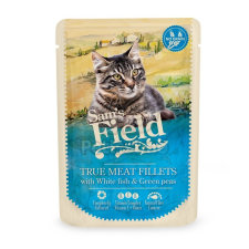 Sam's Field Sam's Field True Meat Fillets - White fish & Green peas 24 x 85 g macskaeledel