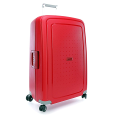SAMSONITE S'CURE négykerekű piros csatos nagy  bőrönd  75cm 49308-1235