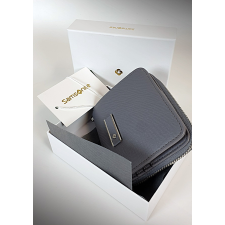 SAMSONITE ZALIA 3.0 kis körzippes, patentos szürke RFID védett női pénztárca 149535-1802 pénztárca