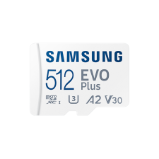 Samsung 512GB EVO Plus (2021) microSDXC UHS-I CL10 Memóriakártya + Adapter memóriakártya