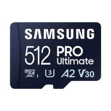 Samsung 512GB microSDXC Pro Ultimate Class10 U3 A2 V30 + adapterrel memóriakártya