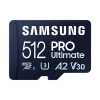 Samsung 512GB Samsung microSDXC PRO Ultimate CL10 U3 A2 V30 memóriakártya + kártyaolvasó (MB-MY512SB/WW) (MB-MY512SB/WW)