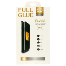 Samsung A022 Galaxy A02, Kijelzővédő fólia (ütésálló) Full Glue 5D, fekete mobiltelefon kellék