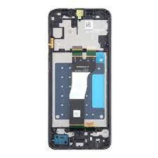 Samsung A057 Galaxy A05s, LCD kijelző érintőplexivel és előlapkerettel, fekete mobiltelefon, tablet alkatrész