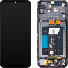 Samsung A146 Galaxy A14 5G fekete gyári LCD kijelző érintővel és kerettel mobiltelefon, tablet alkatrész