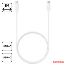 Samsung C-to-C kábel, (5A), Fehér kábel és adapter