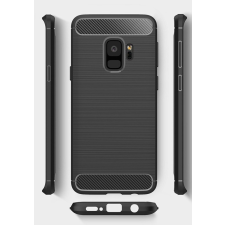 Samsung Carbon Fiber Samsung G960 Galaxy S9 fekete szilikon tok (Forcell) tok és táska