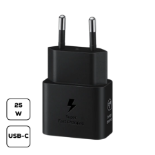 Samsung EP-T2510NBEGEU USB-C Hálózati töltő - Fekete (25W) mobiltelefon kellék