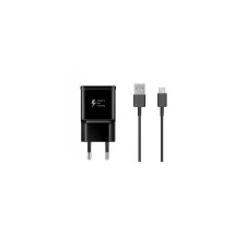 Samsung EP-TA200EBE Hálózati gyorstöltő + USB - USB-C kábel - Fekete (ECO csomagolásban) mobiltelefon kellék