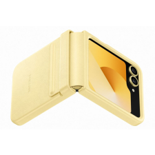 Samsung Flip 6 bőr hátlap, Sárga tok és táska