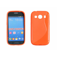Samsung G357fz Galaxy Ace 4, Szilikon tok, S-Case, narancs tok és táska