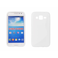 Samsung G360 Galaxy Core Prime, Szilikon tok, S-Case, fehér tok és táska