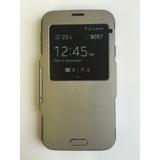 Samsung G900F Galaxy S5 szürke Armor ablakos könyvtok tok és táska
